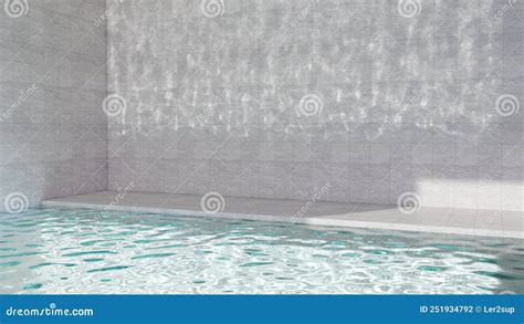 Spa Pool With Caustics Light A Bright Clear Water In The Stone Pool