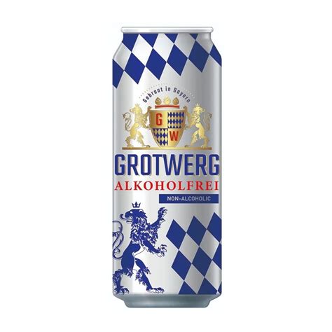 Пиво светлое фильтрованное Grotwerg Alkoholfrei безалкогольное, ЖБ, 24 ...