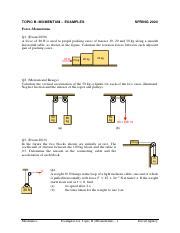 Examples of Momentum: Force-Momentum, Vertical Acceleration, | Course Hero