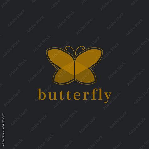 Gold Color Butterfly Logo Ideas Inspiration Logo Design Template Vector Illustration Isolated