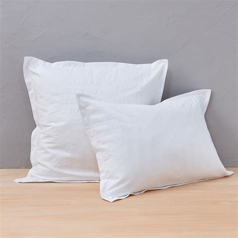 Taie D Oreiller X Cm En Percale De Coton Lav E Abstrait Jacquard