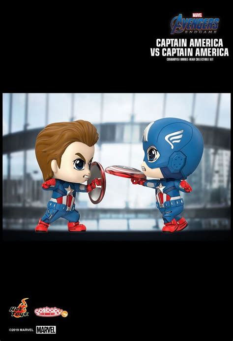 Hot Toys Cosbaby Avenger Endgame Captain America Vs Captain America Set Of 2 Figures Scale