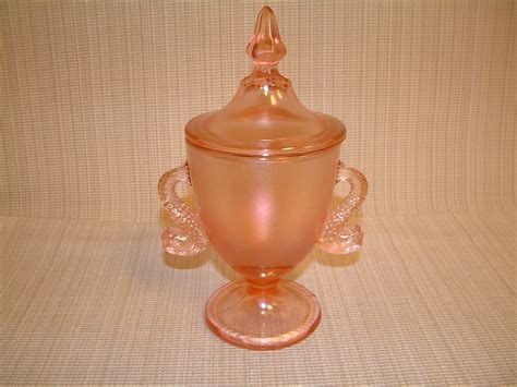 Fenton Velva Rose Stretch Glass Candy Dish Salado Creek Antiques