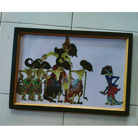 Jual Hiasan Dinding Lukisan Cetak Wayang Pandawa Plus Bingkai Ukuran