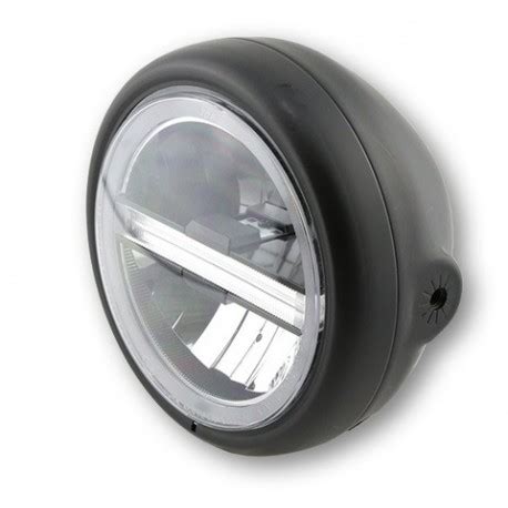 Phare moto LED HIGHSIDER Pecos Type 6 5 3 4 noir homologué E optique