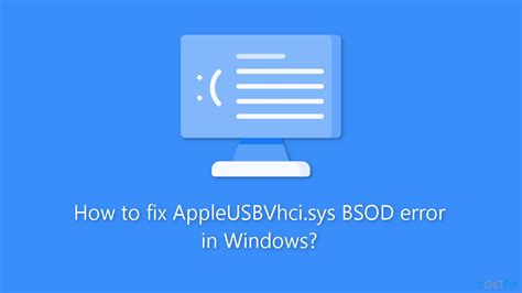 Windows Appleusbvhci Sys Bsod X