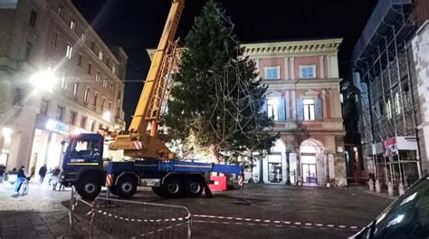 Albero Di Natale In Ritardo L Accensione In Piazza Slitta All 8