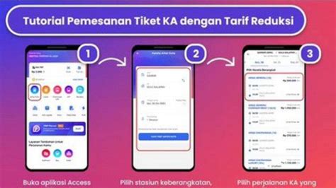 Cara Pemesanan Tiket KA Dengan Tarif Reduksi Lewat Access By KAI