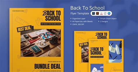 Ebon - Back To School Flyer & Canva Template, Print Templates ft. back ...