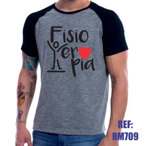 Camisa Raglan Fisioterapia Profiss O Faculdade Mescla Elo