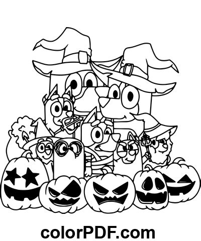 Bluey Famille Halloween Coloriages Et Livres En Pdf