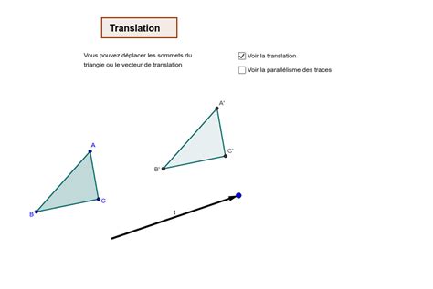 Explorer La Translation GeoGebra