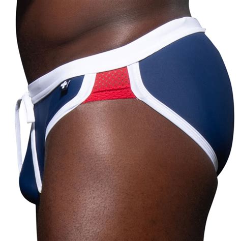 Andrew Christian Retro Bikini Swim Briefs Navy Inderwear