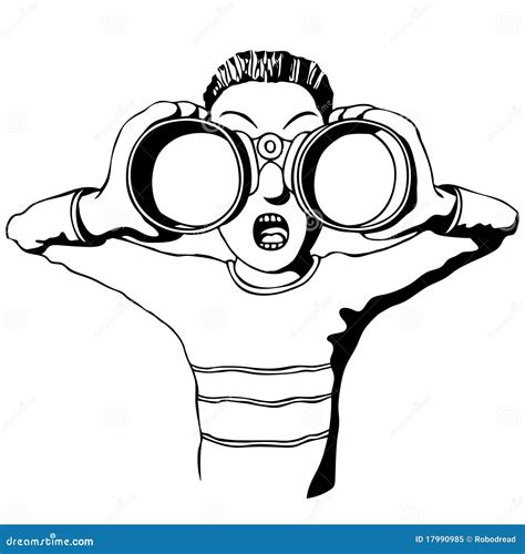 Kids With Binoculars Clipart