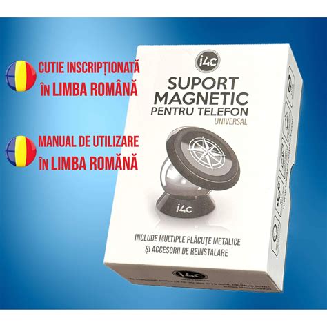 Suport auto magnetic pentru telefon Universal cu rotire 360⁰, ajustabil