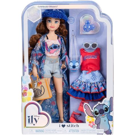 Boneca Ily Disney - Boneca Disney Ily 4Ever I Love Stitch com Acessórios - 100 Anos Disney ...