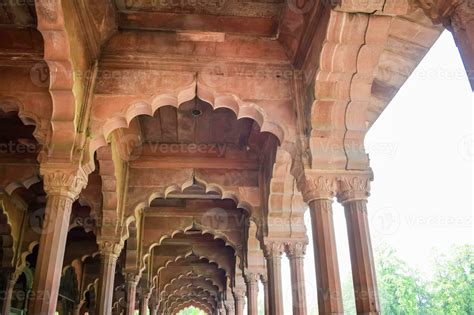 Architectural details of Lal Qila - Red Fort situated in Old Delhi ...