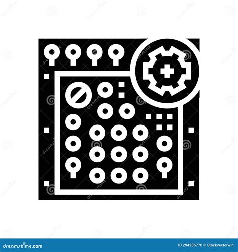 Avionics Testing Aircraft Glyph Icon Vector Illustration Stock Vector