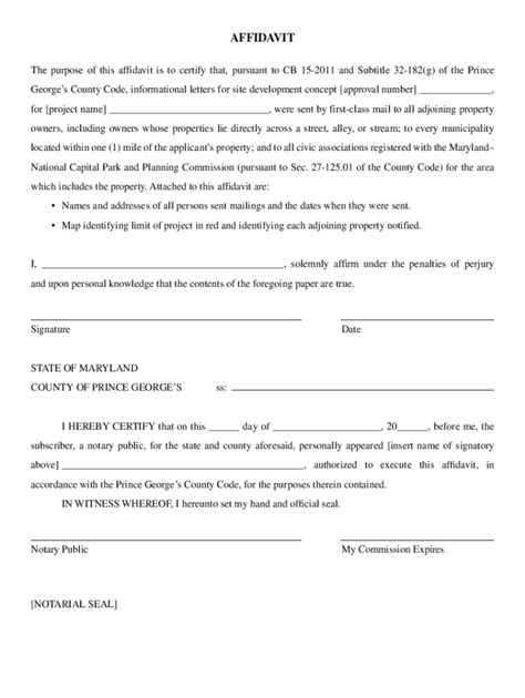 Fillable Online Sample Affidavit For Informational And Formal