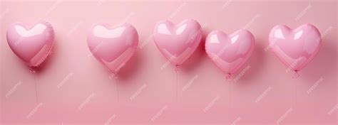 Premium AI Image | pink heart shape shaped balloons on pink background ...