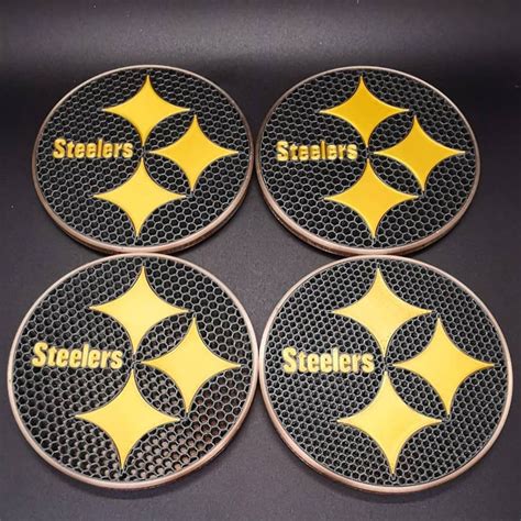 Pittsburgh Steelers Coasters Sports Coasters With Holder 3d Printed