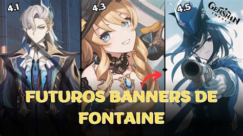 FUTUROS BANNERS DE FONTAINE E OS 4 ESTRELAS DA 4 0 GENSHIN IMPACT