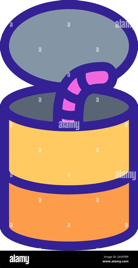 Worm Icon Vector Isolated Contour Symbol Illustration Stock Vector