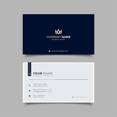 Premium Vector Modern Business Card White And Black Elegant Professional