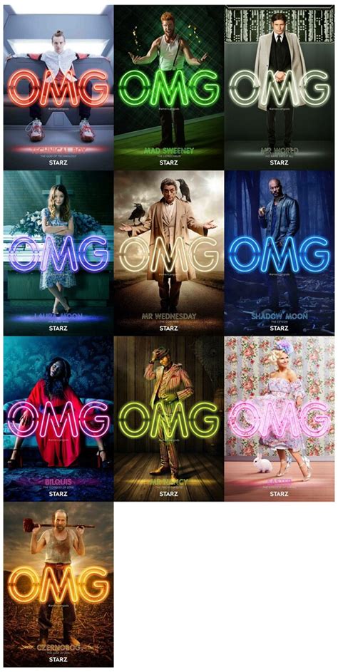 New American Gods Character Posters Entertainment Action Figures