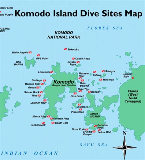 Map Of Komodo Island Indonesia - Koren Mikaela