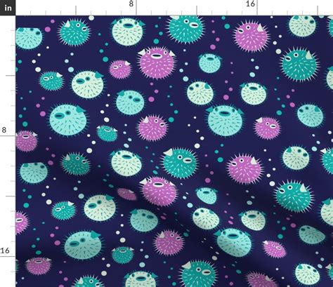 Pufferfish Fabric Spoonflower