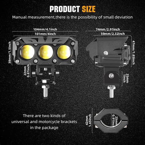 Last Day 50 Off Motorcycle Driving Light LED Auxiliary Light Set