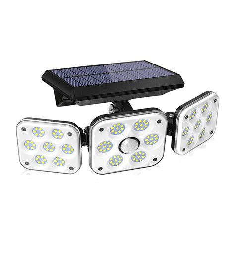 Lámpara Solar De Pared Exteriores Sensor Luz 138 Led 3 Modos Eo Safe