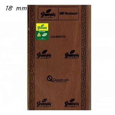 Brown Greenply Wooden Plywood For Furniture Thickness 18mm At Rs 130