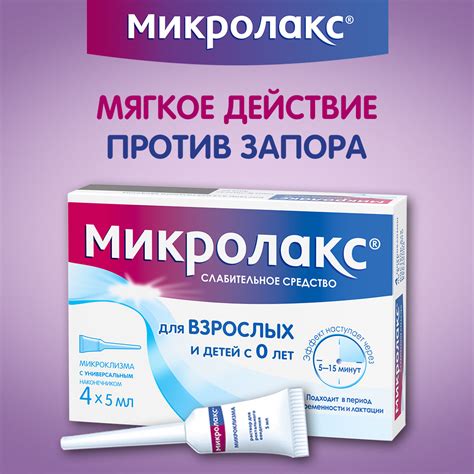 Микролакс: состав, 2 показания для детей и взрослых, способ применения