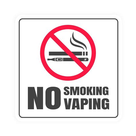 No Smoking No Vaping Sign Forbidden Sign Icon Isolated On White