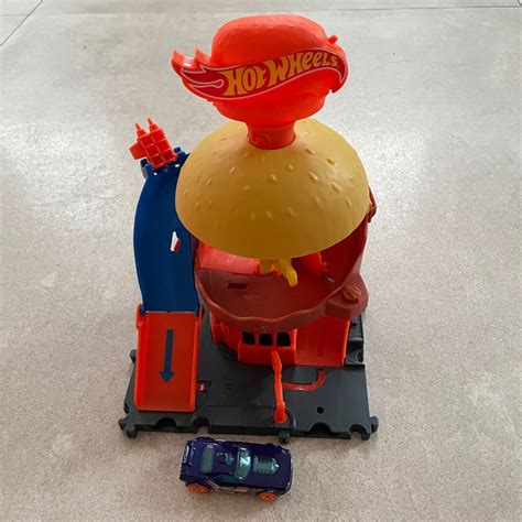 Hot Wheels City Downtown Burger Drive Thru Playset Hobbies Toys Toys Games On Carousell