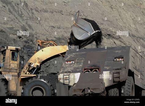 Strip Mining In Action Coal Stock Photo Alamy