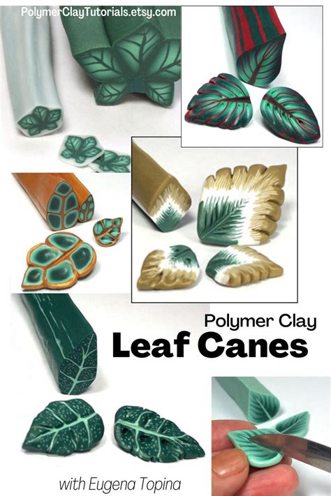 Tutorial Leaf Canes Polymer Clay Millefiori Tutorial Etsy