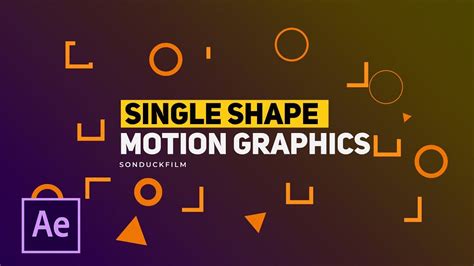 Single Shapes Motion Graphic Techniques After Effects Tutorials