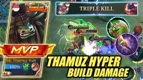 THAMUZ HYPER BUILD DAMAGE TERKUAT 2023 THAMUZ BEST BUILD 2023 MLBB