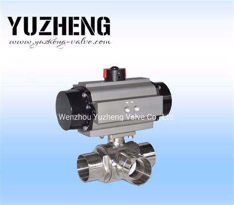 Stainless Steel Sanitary Tri Clamp Full Bore Way Ball Valve China