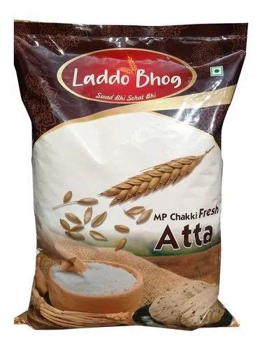 Indian Whole Wheat Kg Laddo Bhog Mp Chakki Fresh Atta Packaging