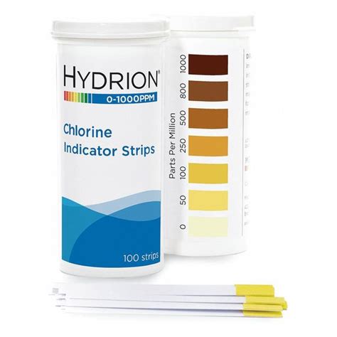 Hydrion Test Strips, Detects Free Chlorine, 1/4" W CH-1000 | Zoro