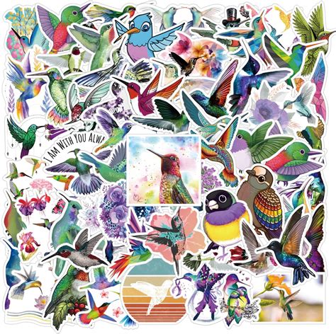 32 Pieces Hummingbird Window Clings Anti Collision Window