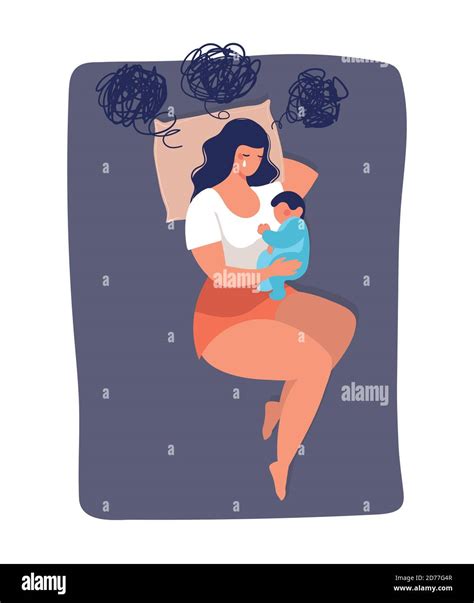 Illustration De Concept Sur La D Pression Post Partum L Inqui Tude Et