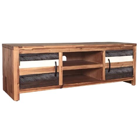 Meuble T L Buffet Tv T L Vision Design Pratique Bois Massif D Acacia