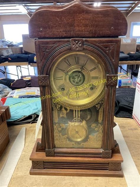 Antique Wm L Gilbert Clock Co Mantel Clock Live And Online Auctions On