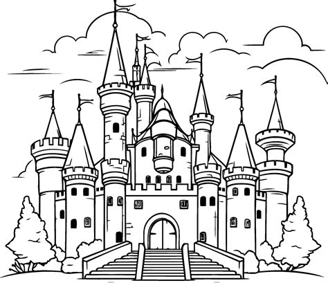 Cartoon castle. Isolated on white background. 45388689 Vector Art at ...