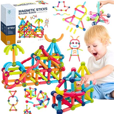 KLOCKI MAGNETYCZNE MAGNETIC STICKS DUŻE PANELE ZESTAW XL KONSTRUKCYJNE